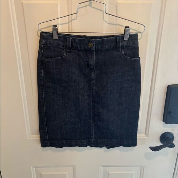 J. Crew Blue Denim Pencil Skirt Knee-Length Casual - Picture 2 of 5